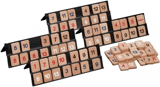 Rummy Reis spel 3613,25x20 cm.houten stenen